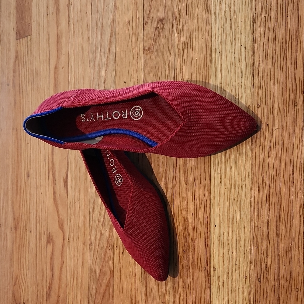 Like New Rothy's The Point Chili Red 7.5 - Picture 3 of 9